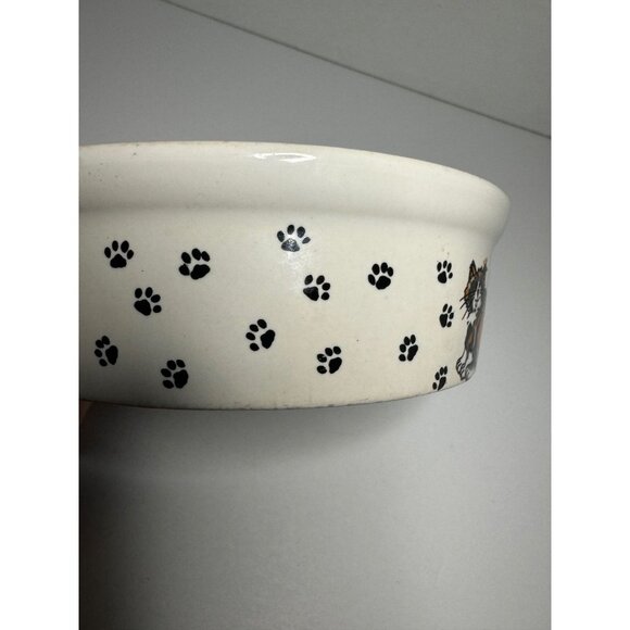 WLC Cat Bowl Sitting Kitty Cat Food/Water Bowl Scruffy Cat Dish - Picture 2 of 6